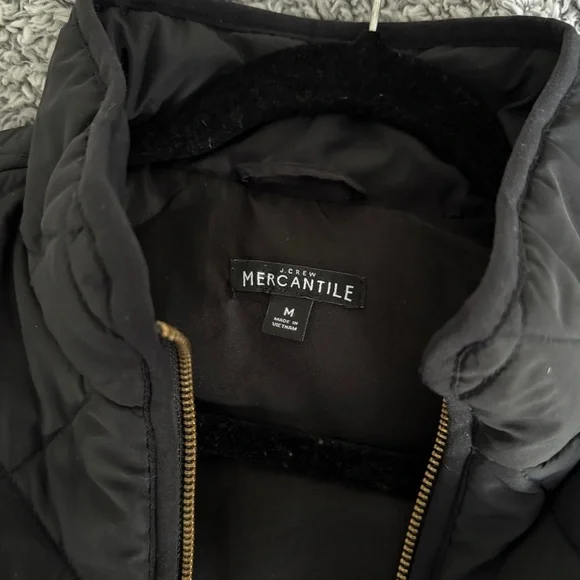 J. Crew | EUC Mercantile Quilted Puffer Vest in Black Size Medium - Picture 8 of 10